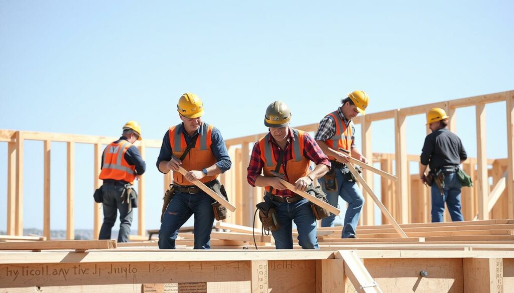 Image-de-charpentiers-au-travail-sur-un-chantier-de-construction-1024x585 Prix d’une charpente au m²