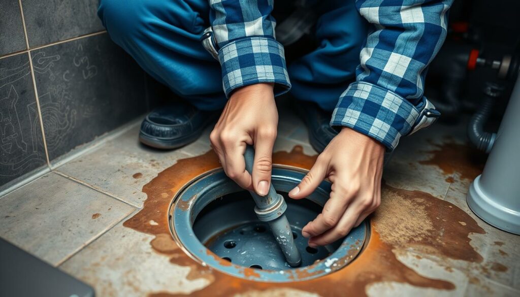 Image-de-plombier-en-train-de-deboucher-une-canalisation-1024x585 Nos conseils pour déboucher vos canalisations facilement