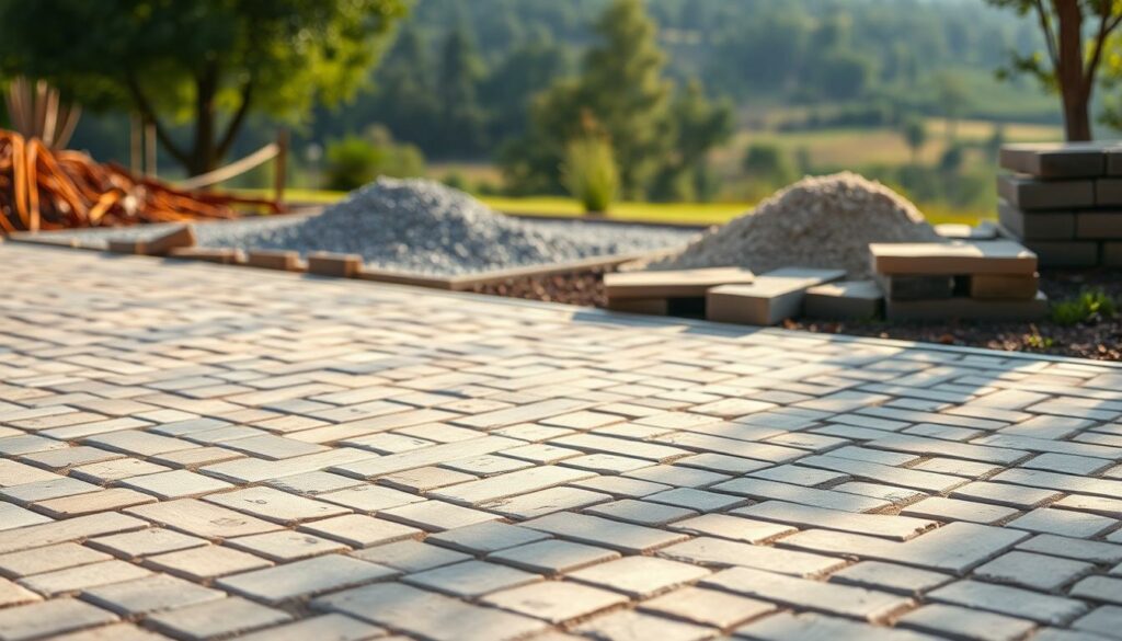 A-detailed-and-meticulously-constructed-pavement-cost-analysis-scene.-An-expansive-paved-1024x585 Prix d’installation d’une allée en pavés