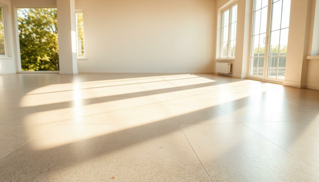 A-spacious-sun-drenched-room-with-a-well-crafted-concrete-floor-chape.-The-smooth-uniform-1024x585 Réalisation d’une chape : quel prix au m² ?