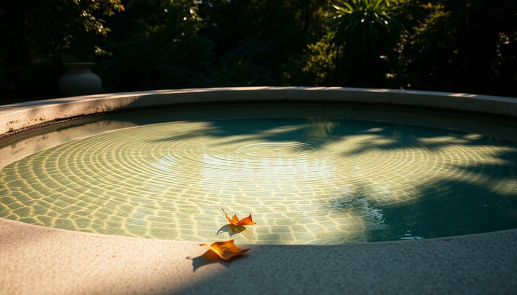An-above-ground-concrete-pool-set-against-a-backdrop-of-a-lush-verdant-garden.-The-pools-1024x585 Piscine hors sol en béton : avantages et inconvénients