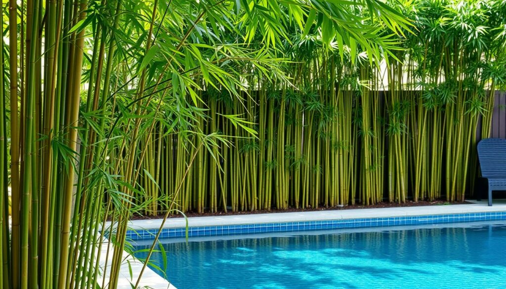 Image-de-bambou-creant-un-ecran-dintimite-autour-dune-piscine-1024x585 Les meilleures plantes pour sublimer les abords de votre piscine